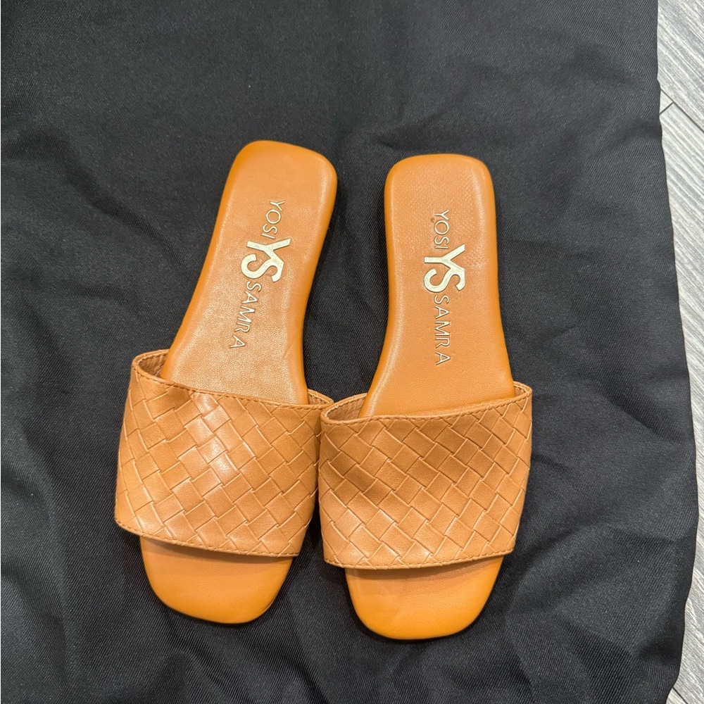 Yosi Samra Tan Sandals Minimalist Design